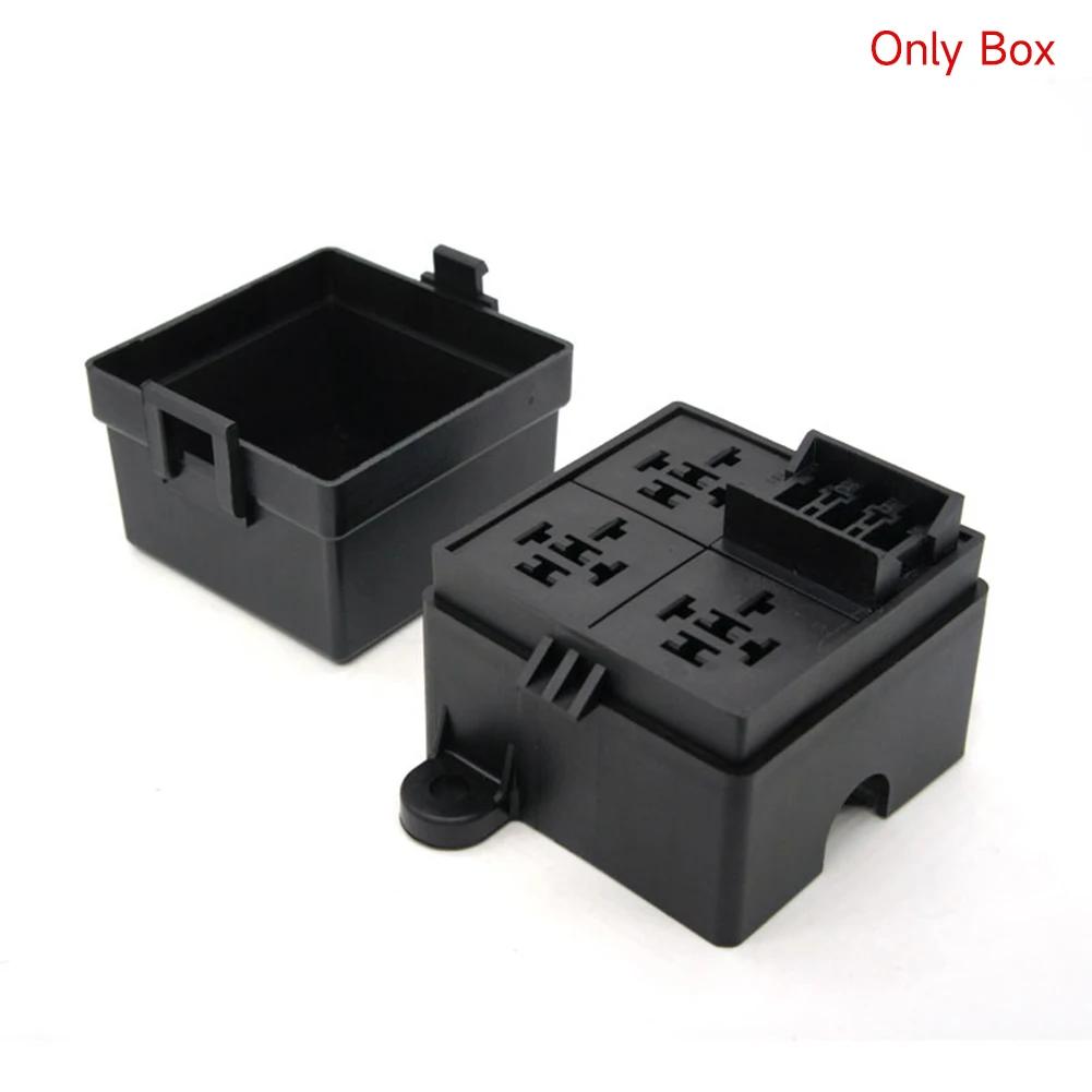 

12V/24V Marine Fuse Box 3 Way 4/5 Pin 40/80A Car Fuse Set Pre-Wired Double Circuit Protection Fuse Relays Box for Truck RV Boat