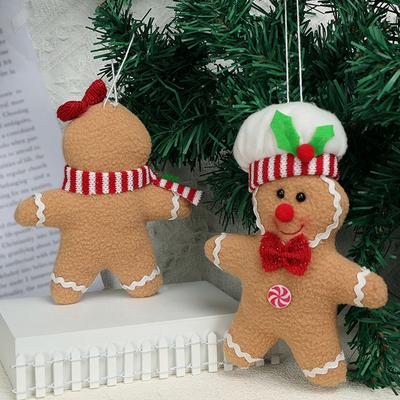 1Pc Christmas Gingerbread Man Hanging Ornament - Festive Figurine for Christmas Tree Decorations