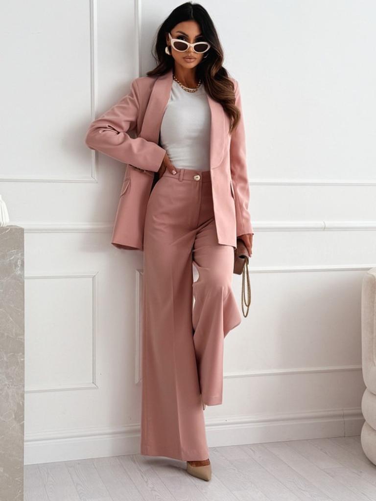 Hot Sale Wide Leg Suit Set for Commuting and Casual Wear
