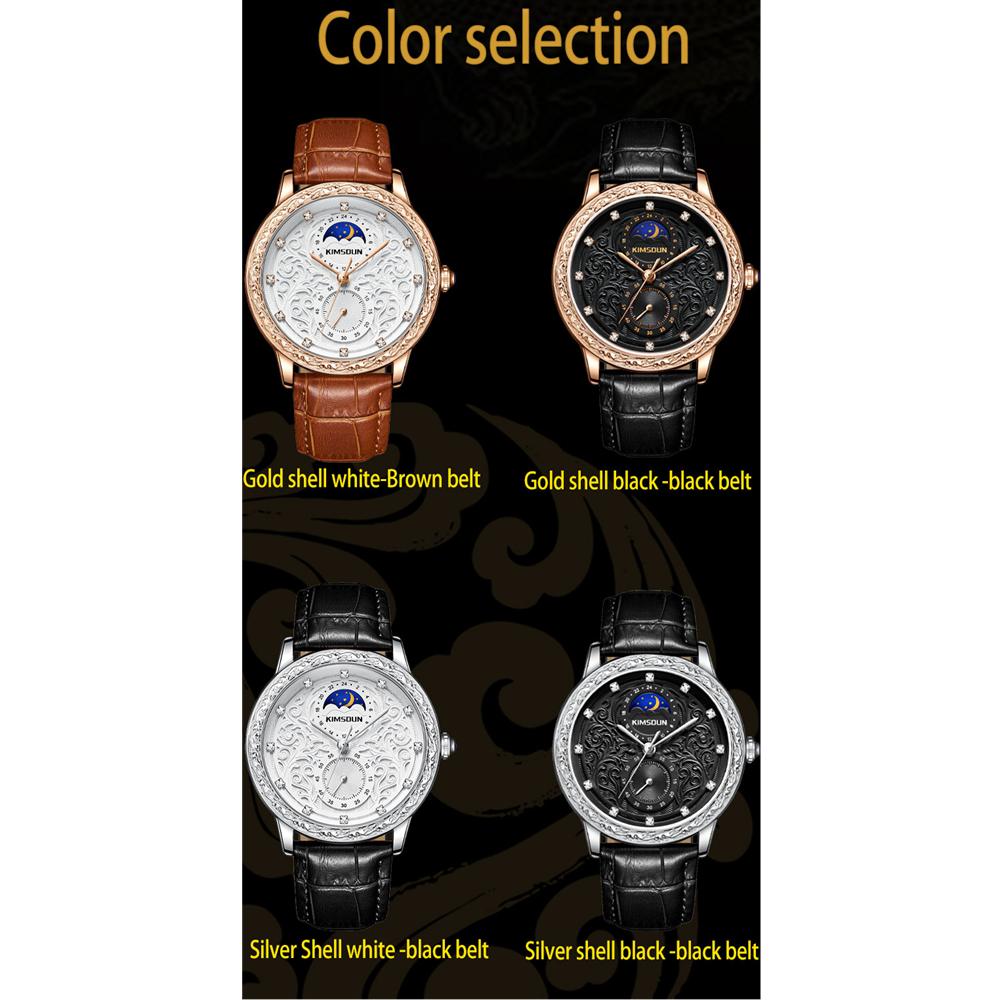 KIMSDUN Montre Homme Marque Top Luxe Montre Rétro cargo, lune, montre mécanique étanche pour homme haut de gamme