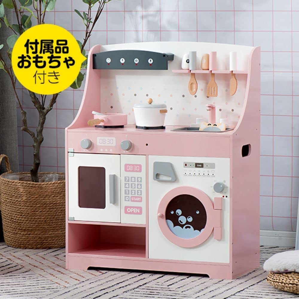 BTM Holz Spielküchenset mit Mini-Lernspielzeug zum Spielen Geschenk zum Geburtstag Kochgeschirr, Küche, Kinder, Spielen, Gewürze, Lebensmittel, Aufbewahrung,