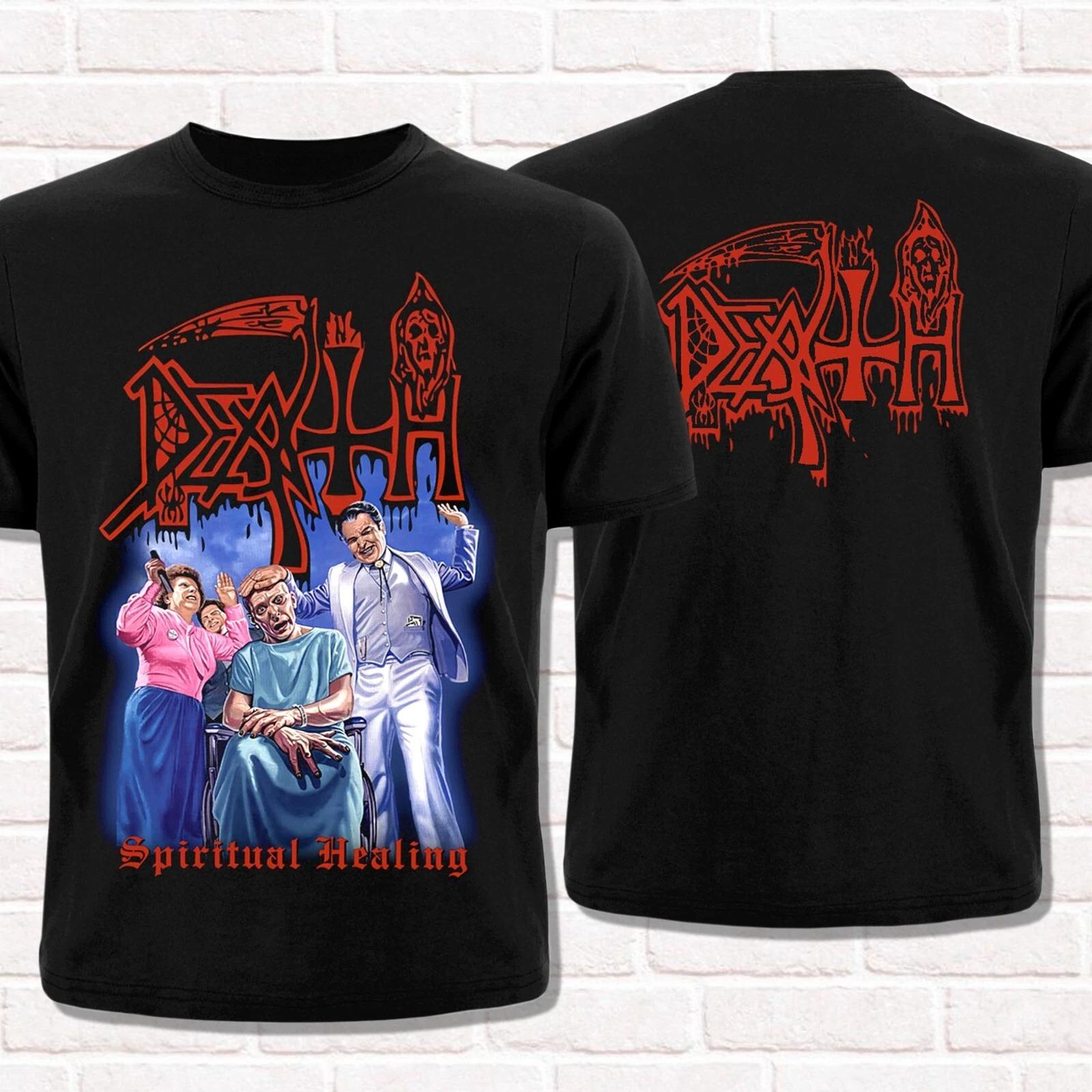 2026 Chinese New Year Death Spiritual Healing 1990 Black TShirt Technical Progressive Death MetalMens Round Neck Tshirt M