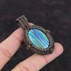 Rainbow Calsilica Gemstone Pendant Copper Wire Wrapped Pendant Elegant Jewelry Handmade Brand New Pendant Copper Jewelry Gift For Engagement