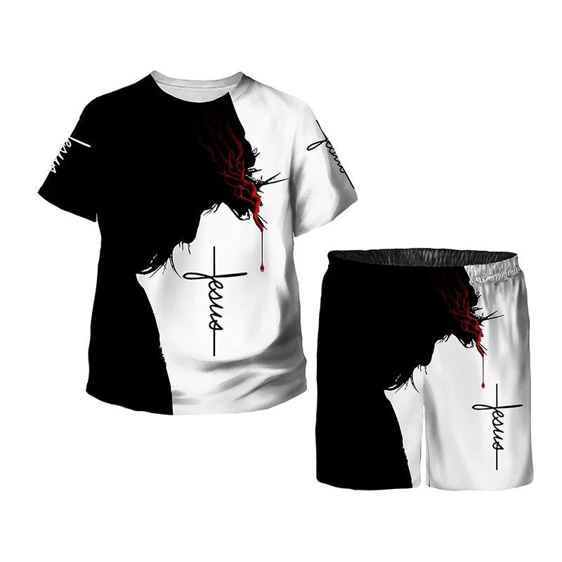 Letni garnitur dla dzieci Lion Graphic T-Shirt szorty pasujący strój 3D Print Baby Girl ubrania dla chłopców zestaw dla dzieci dwuczęściowy