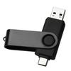 Custom Metal Dual-Head USB Flash Drive - Large Capacity with Logo Printing, Compatible with Computers and Mobile Phones