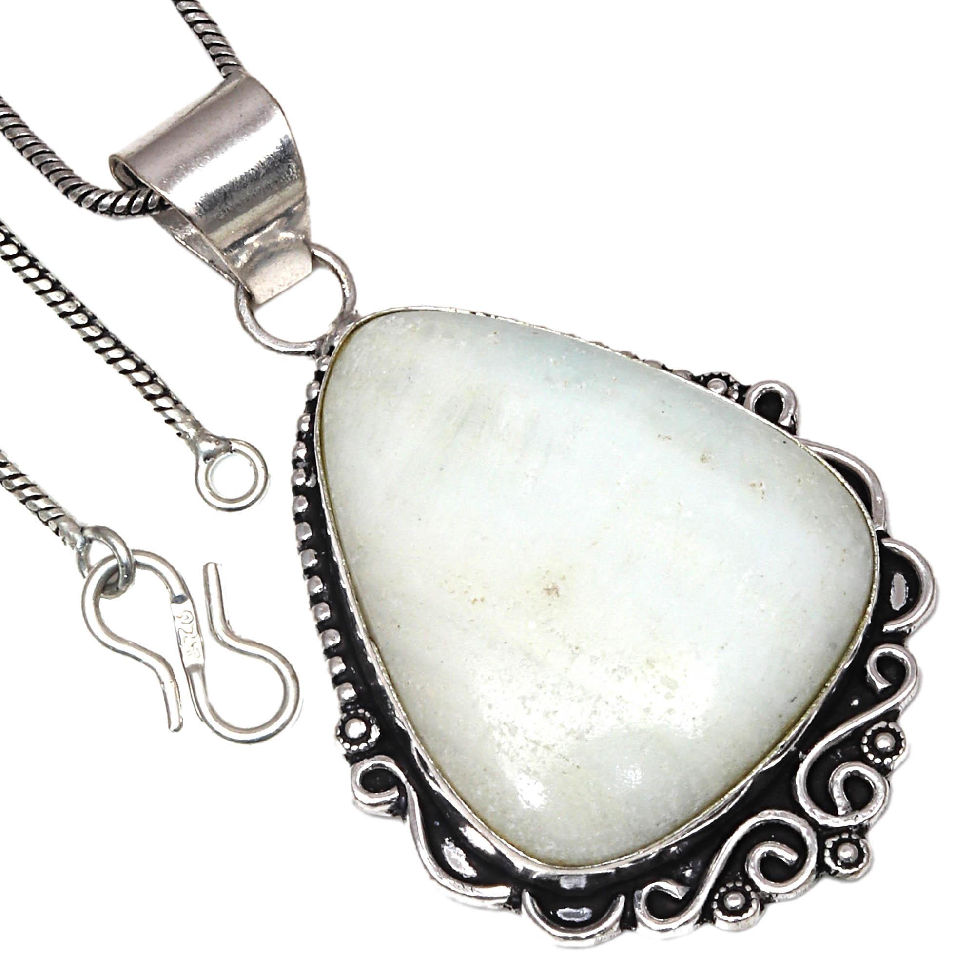 

Pendant Chrysoprase Gemstone Valentine Day Gift Silver Jewelry 2.25