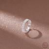 S925 Sterling Silver Ring Korean Lace Hollow Pattern Ring for Women Wedding Party Jewelry