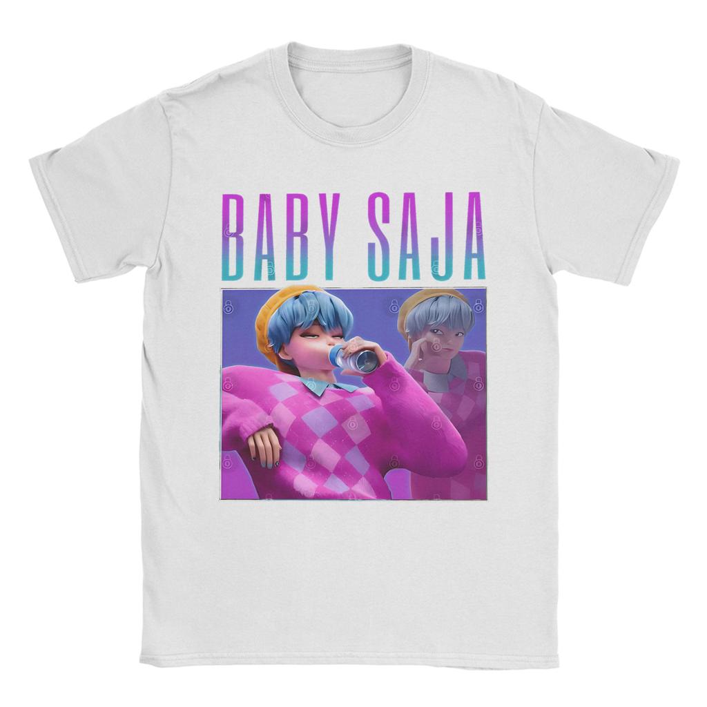 Harajuku T-Shirt Dämonenjäger Baby Saja Baumwoll-T-Shirts Freizeit-T-Shirt für Männer Sommer Ästhetik Lässige Kurzarm-Tees