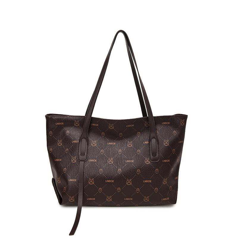 2025 Summer New Fashion Bag Large Capacity Casual Simple Tote Bag High Value Solid Color High Value Women's Bag