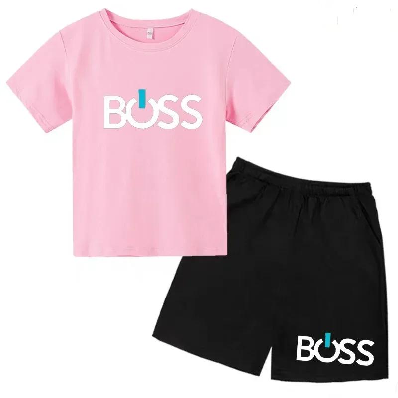 Summer Kids Clothes Boys/Girls Preschool Brand T-shirt Short Sleeved Top+Shorts Party Travel Sports Sunshine Charming Casual Set