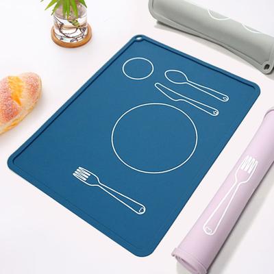 Table Mat Anti-stick Anti-scalding Food Grade Thicken Kindergarten Children Dinner Silicone Mat