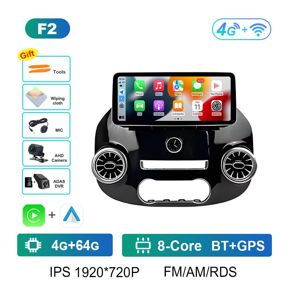 12.3 Inch Android OS for Mercedes Benz Vito W447 2014 2015 2016 2017 - 2022 Car Video Multimedia Radio Player Wireless Carplay