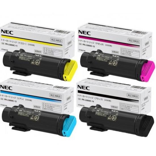 

NEC Toner Cartridge 4 Color Set Genuine Product PR-L5800C-11/12/13/14