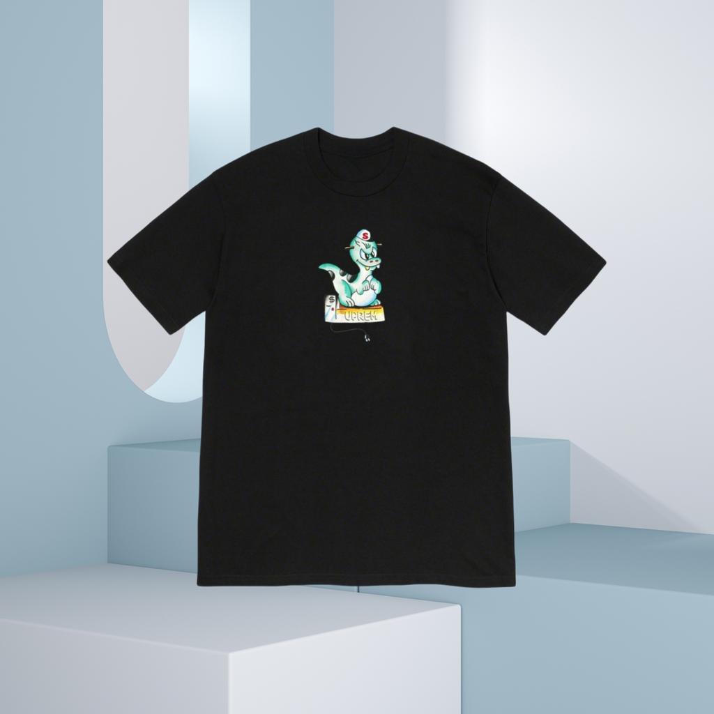 Nové trendy značkové tričko z čisté bavlny s potiskem vlajky s tváří, figurky saxofonisty, s krátkým rukávem a kulatým výstřihem, z čisté bavlny, pro páry