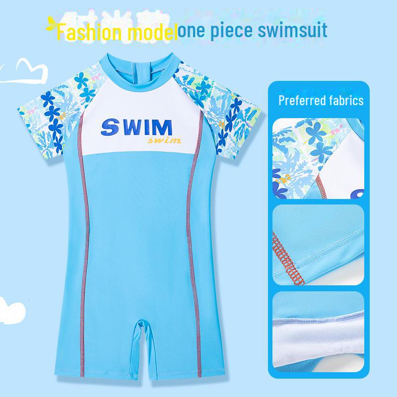 

Слитный купальник для мальчиков с мультяшным принтом для осенне-зимнего плавания и посещения горячих источников 6XL for height 150-160cm, weight 35-42.5kg