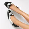 Fashion Spring New Design Sweet Women Pumps Square Toe Block Heels Bowknot Mixed Color Plus Size 35-43 Black Party Lady Shoes