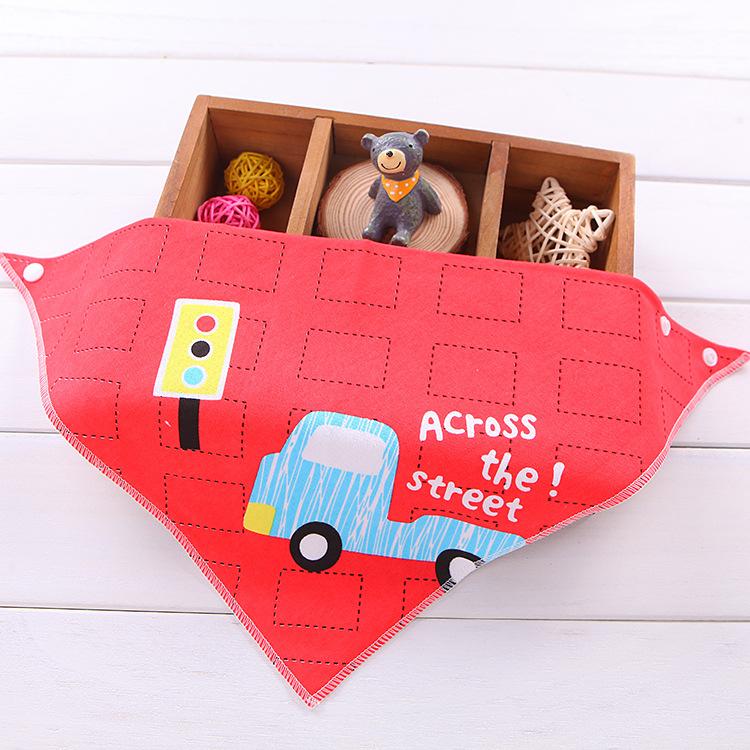 Baby Bibs For Boys Girls Bib Burp Cloth Cartoon Triangle Cotton Baby Scarf Baby Feeding Accessories