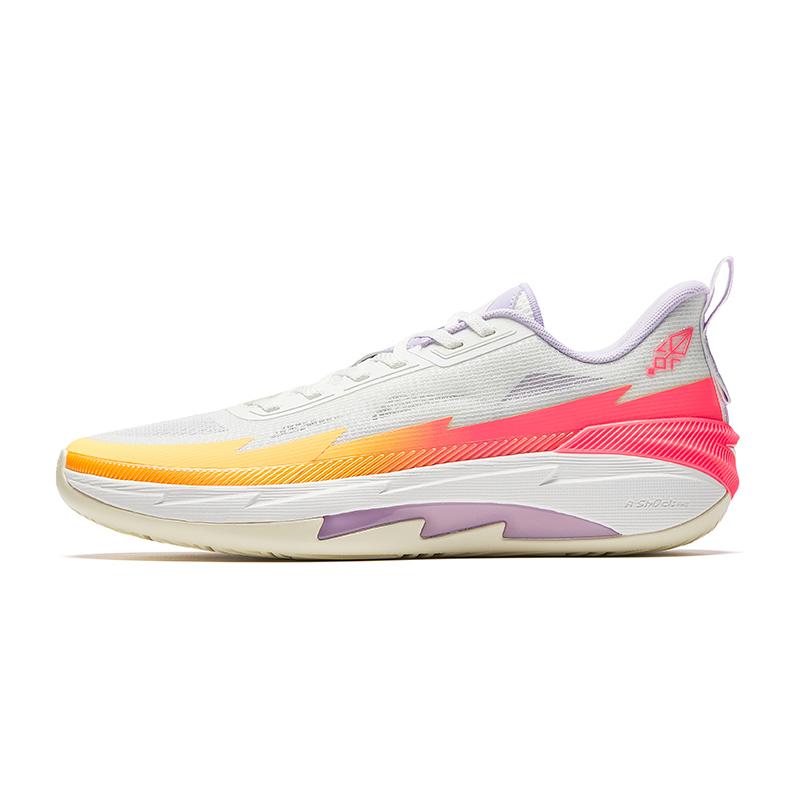 Anta Light Cavalry 10 Lightweight Outdoor Performance Shock Absorption Wear-Resistant Low-Top Basketball Shoes Men sneaker White Orange 112621603-1 40