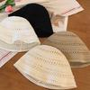 Cotton Yarn Crochet Bucket Hat Soft Breathable Unisex Cap Beach Vacation Sun Cap For Beach Travel Daily Use