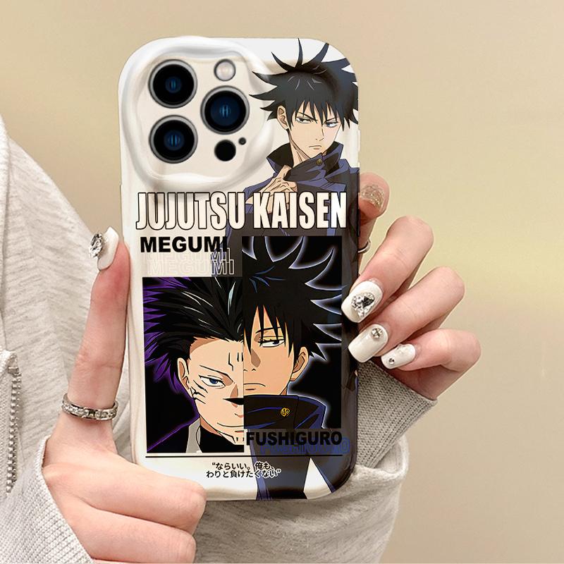 New Jujutsu Kaisen Satoru Gojo Anime Phone Soft Case for iPhone 16 15 14 ProMax 13 12 11 8 7 Plus X XR XS Max TPU Silicone Cover