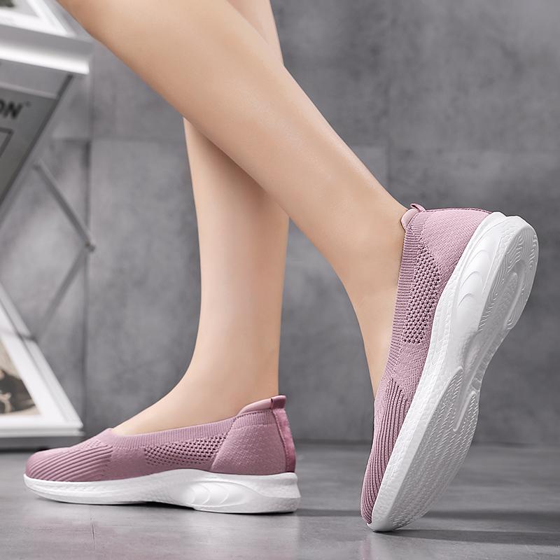 Women’s Sandals Slip on Sneakers Casual Summer Black Socks Shoes Blue Lightweight Beach Shoes Large Size