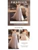 2025 European & American Women's Sleeveless Deep V-Neck Lace Wedding Dress
