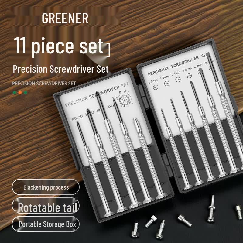 Greener Precision Repair Screwdriver & Tweezers Set