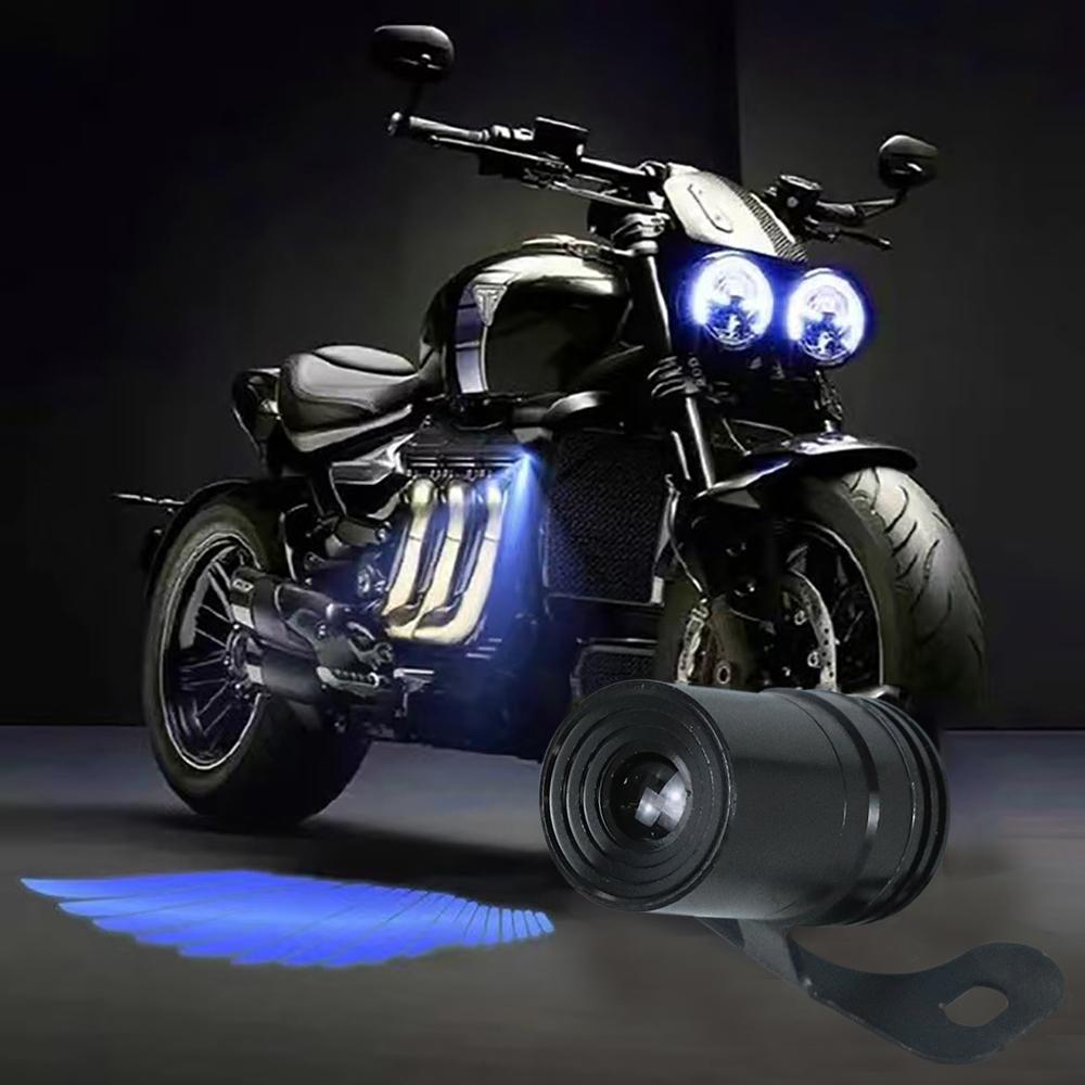 

2 шт. светодиодный проектор для днища мотоцикла Ghost Angel Wings светодиодный проекционный свет для модификации декоративного освещения синий