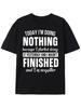 Men’s Slogan Print T-Shirt Short Sleeve Crew Neck Cotton Casual Graphic Tee Top