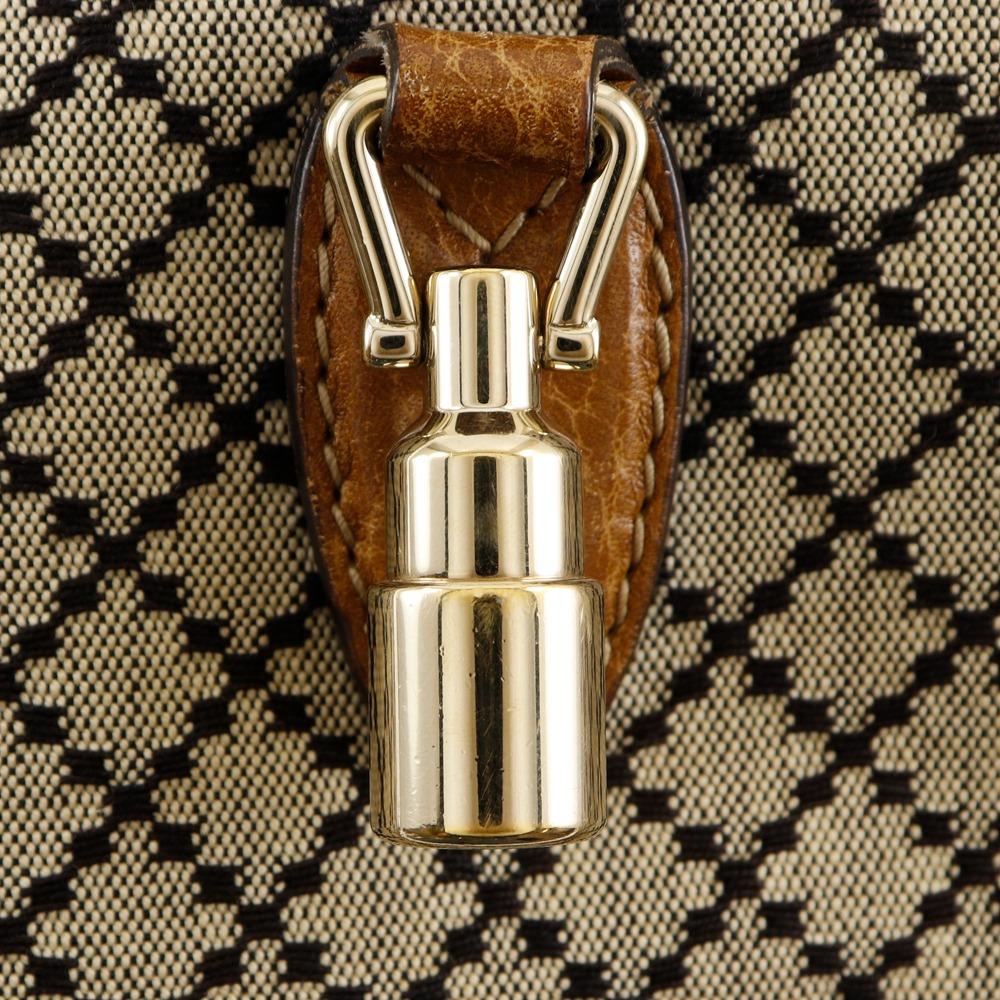 Gucci New Jackie Handbag 246907 Diamante Bamboo Fringe Brown Canvas Women Used