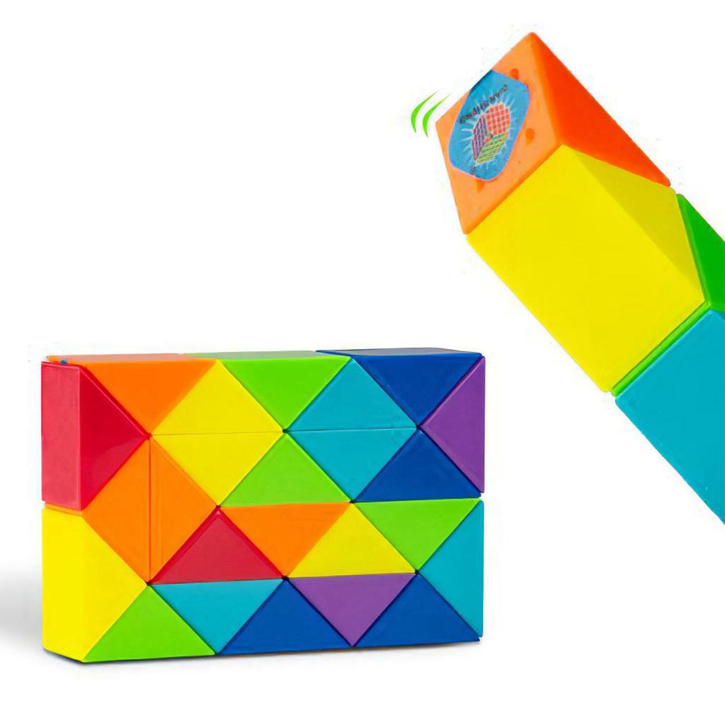 72 Blöcke Dreh-Puzzle Spielzeug ABS-Kunststoff Pädagogischer Dreh-Schlange-Würfel für Kinder