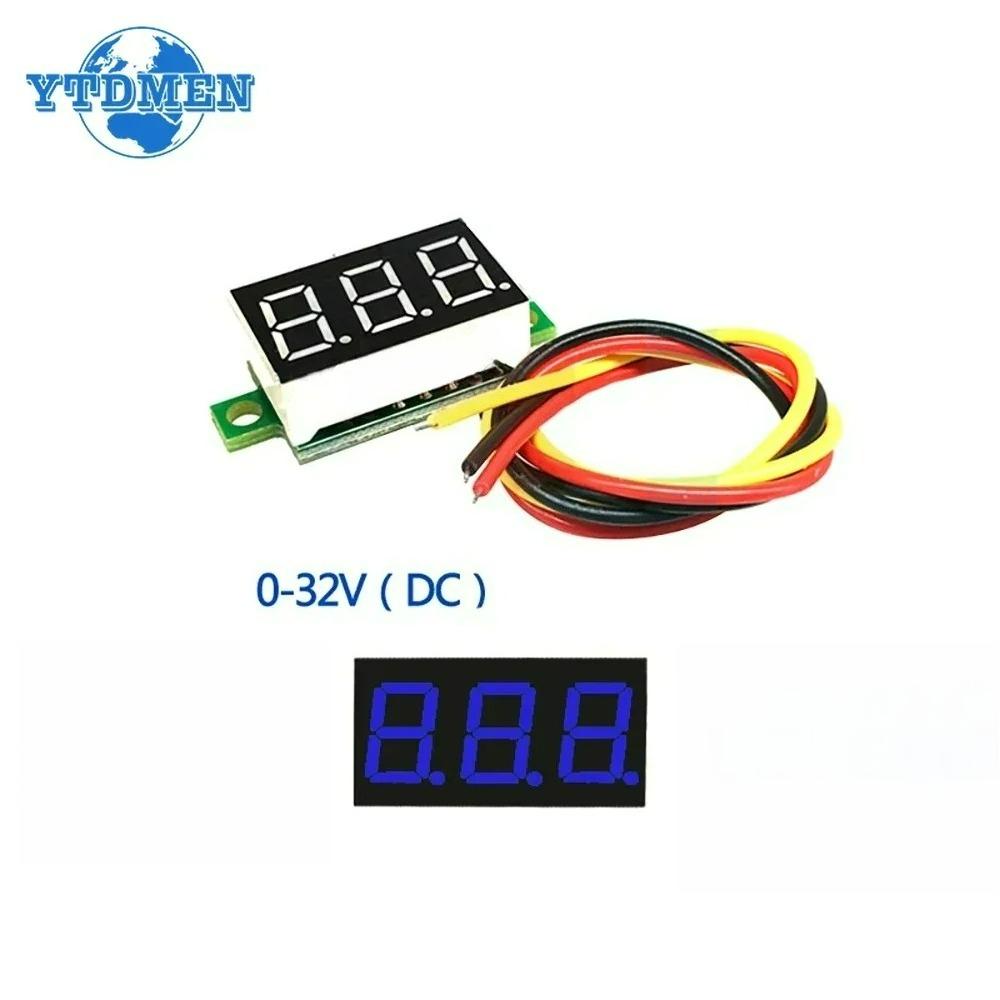 1PCS 0.36 Inch Voltmeter DC 0-32V 4.5V-30V LED Mini Digital Voltmeter LED Display Volt Meter Gauge Voltage Panel Meter 2 3 Wires
