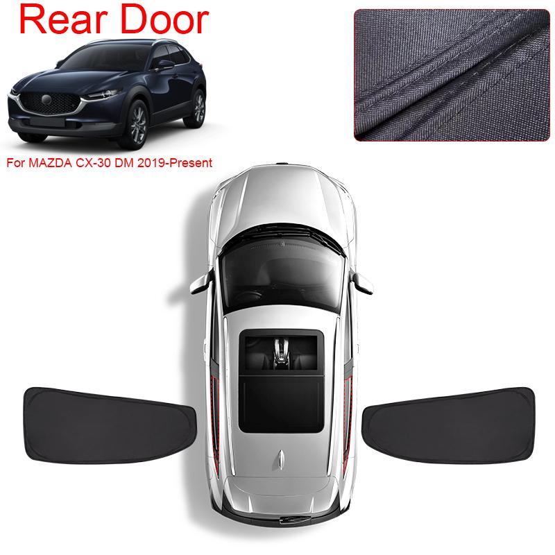 Car Black Window Privacy Sunshade For MAZDA CX-30 DM 2019-Present Auto Anti-UV Heat Insulation Protect Cover Interior Accessory