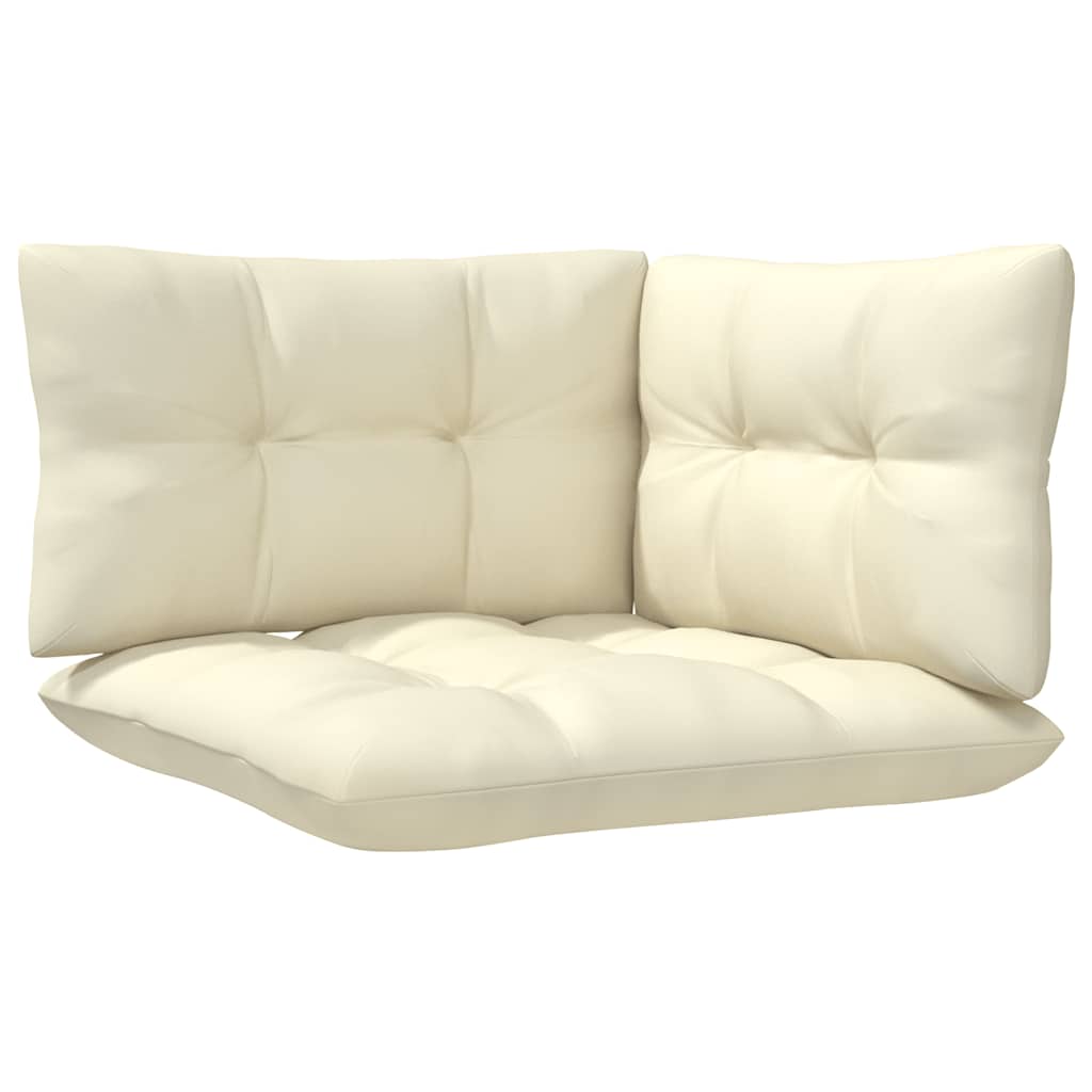 Vidaxl 2-Seater Garden Sofa with Cream Cushions, Pine Wood