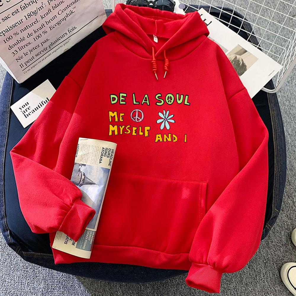 De La Soul Musical Note Comfortable Hoodies Female Harajuku Originality Sweatshirts Winter Warm Long-sleeved Hoody