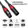 6er-Pack XLR-Kabel, XLR-Stecker auf Buchse Mikrofonkabel, 3-poliges symmetrisches XLR-Lautsprecherkabel für Mikrofon Mi