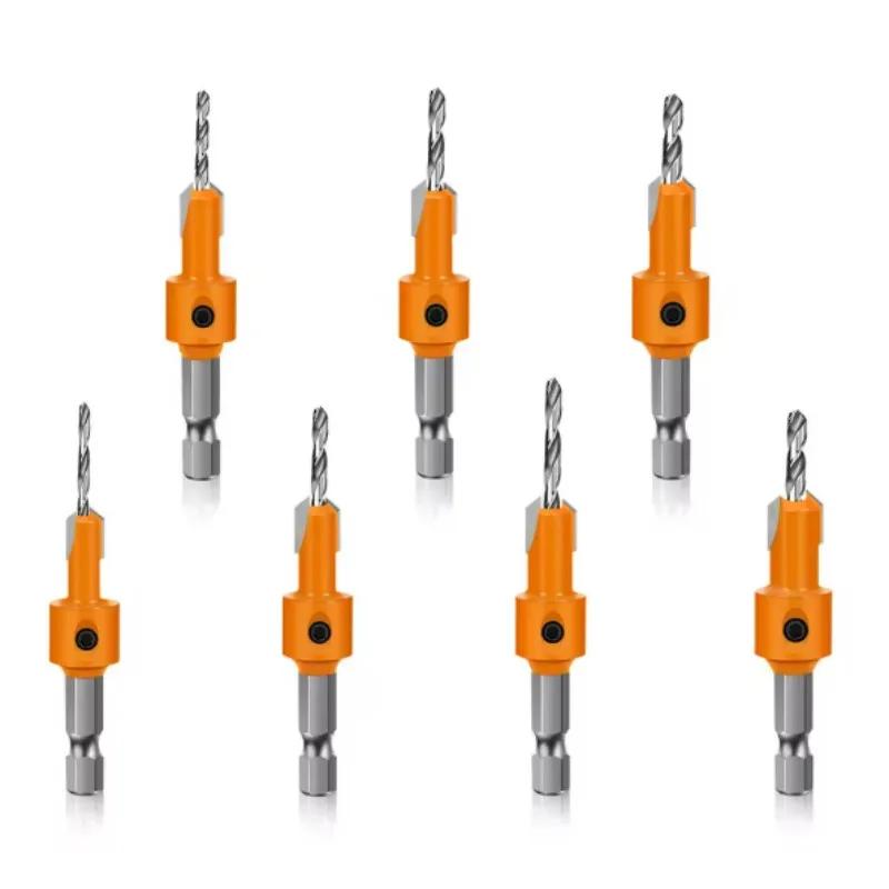 1-5PCS 8mm Shank HSS Woodworking Countersink Router Bit Screw Extractor Remon Demolition for Wood Milling Cutter