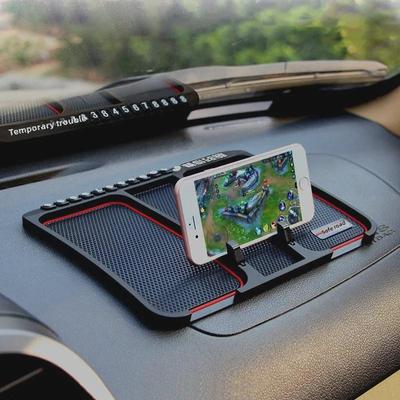 Tapis Antidérapant et Support de Téléphone de Voiture Résistant aux Hautes Températures pour Rangement sur le Tableau de Bord