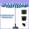 Adaptador de Base de Guarda-chuva de Plástico com Fixação por Parafuso para Suporte de Guarda-chuva Solar e Poste de Suporte
