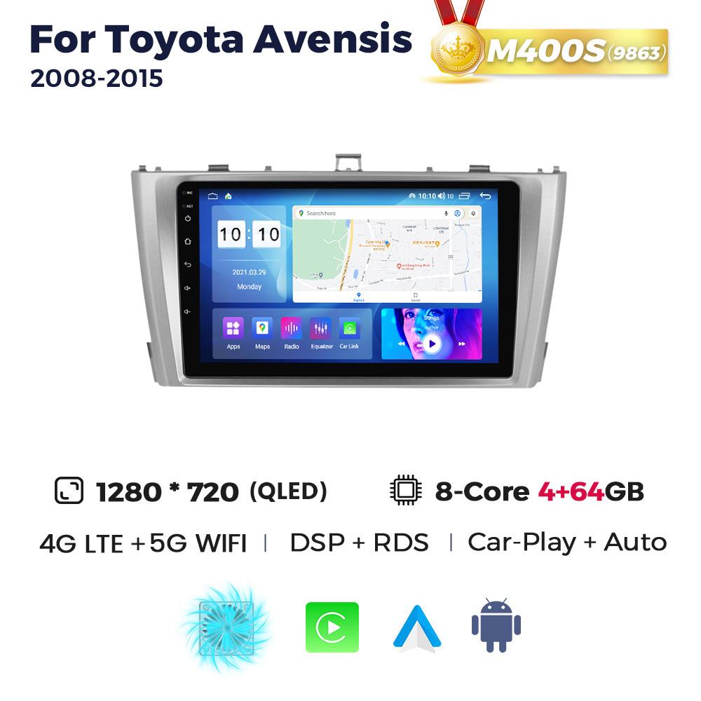 Navifly 2Din Android Car Radio Multimedia Video Player Dla Toyota Avensis T27 2009-2015 Nawigacja GPS Carplay 5G WIFI Jednostka główna