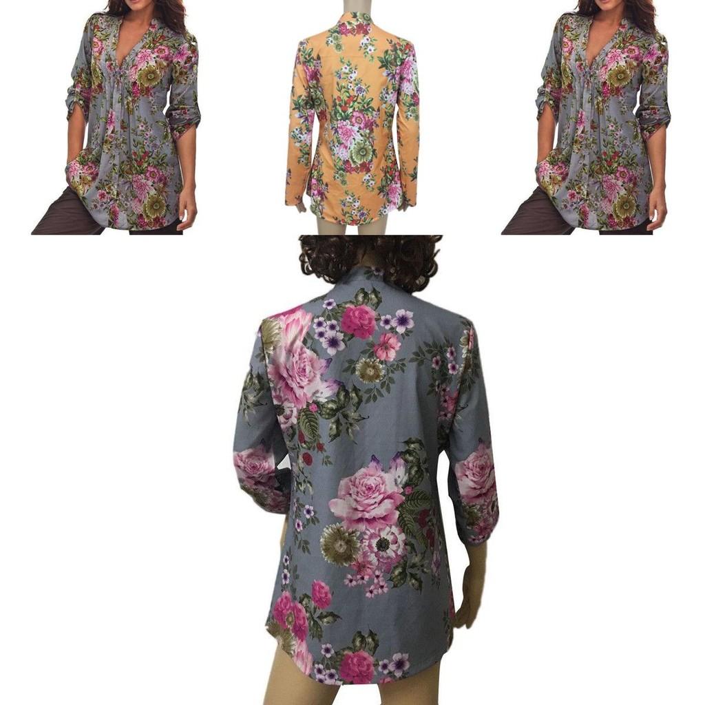 Classic Fall Short Sleeve Printed Shirt For Women Casual Wear