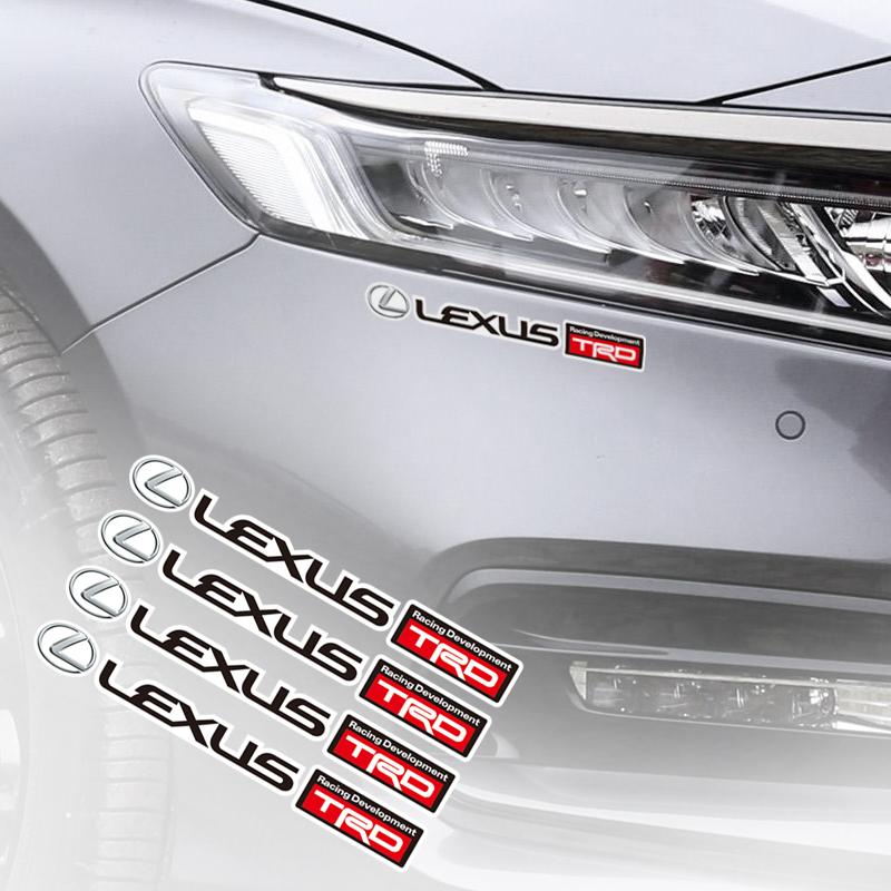 4Pcs Car Emblem Stickers Rearview Mirror Wiper Decals Accessories For Lexus F SPORT GS GX IS LS LX CT LC RC LBX NX RX 350h 450h ADX1
