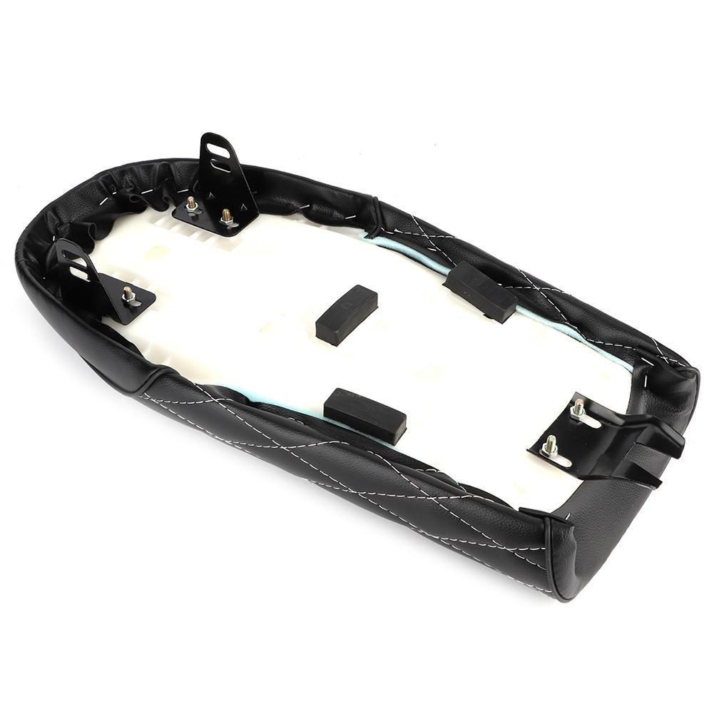 Motorcycle PU Lther Vintage St Flat Saddle Cushion for CG125 GN CG Black