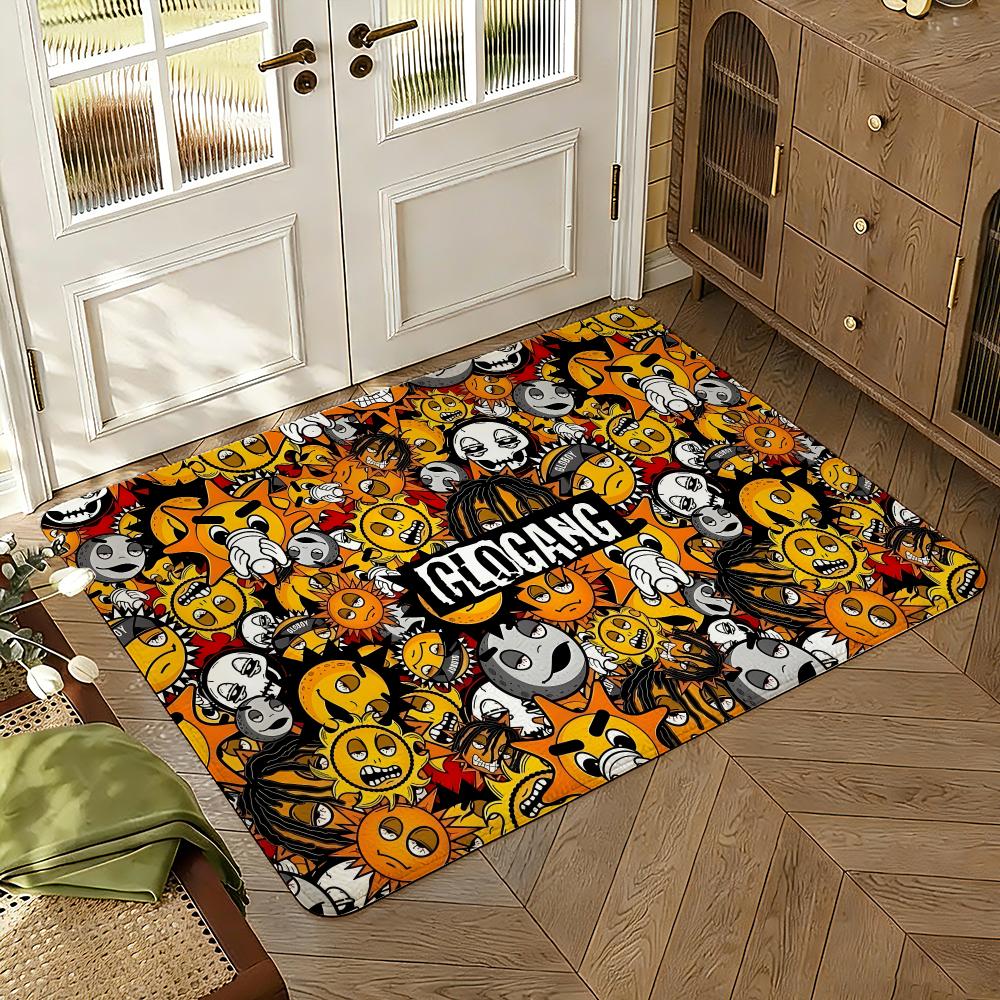 Rapper C-Chief Keef Music Floor Mat Soft Thickened Absorbent Non-Slip Bedroom Living Room Door Mat Home Decor Flannel Rugs
