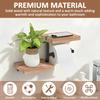 Toilet Paper Holder with Wooden Shelf Wall Mounted Tissue Roll Dispenser Hanger Decorative Bathroom Bar Kitchen Accessories
