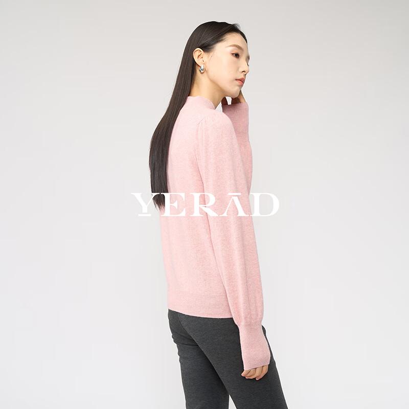 Yalida Women's Mock Neck Cashmere Wool Blend Sweater