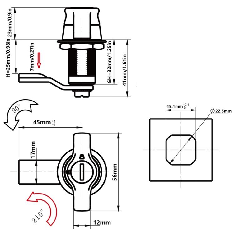 Truck Campers Door Lock Latches Telescopic Function Campers Trailer Cabinet Garage Door Lock Hardware Accessories