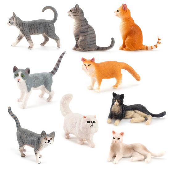 Animal Model Realistic Form Collectible Solid Simulation Cat Model Figure for Kids
