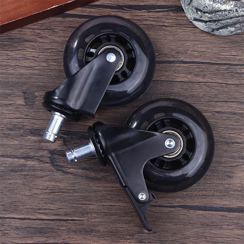 1Pcs Office Chair Caster Wheels Heavy Duty & Safe For All Floors Including Hardwood 3" Rubber Replacement For Desk Floor