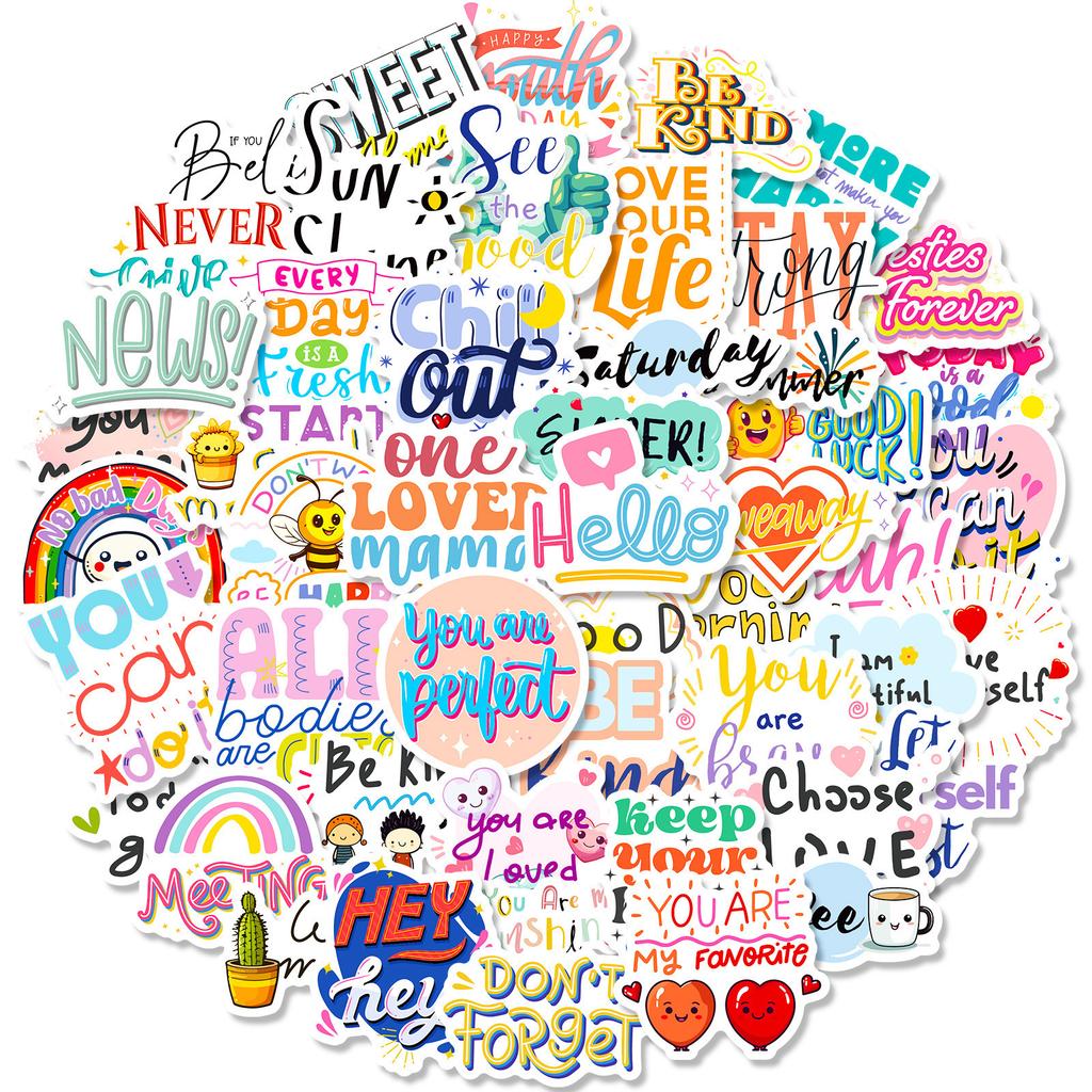 50 New ABA Graffiti Stickers Guitar Notebook Skateboard Helmet Decoration DIY Cartoon Waterproof Stickers